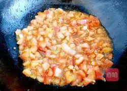 Illustration of how to make braised noodles with tomatoes and eggs 16