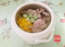 Illustration of corn, yam and lean meat steaming cup 12