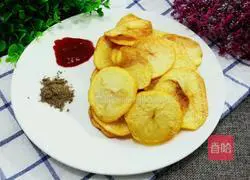 Illustration of how to make homemade snack potato chips 8