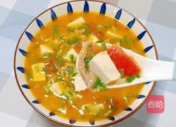 Tomato, tofu and lean meat soup Illustration of practice 16