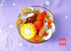 Clam, Corn, Tomato and Beef Bone Soup Recipe Illustration 13