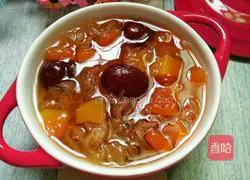 Illustration of how to make papaya, red dates and white fungus soup 7
