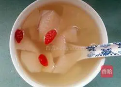 Illustration of how to make tangerine peel and snow pear soup 9