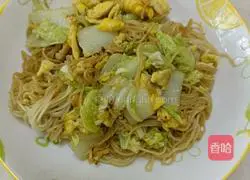 Illustration of how to make fried Yi noodles 10