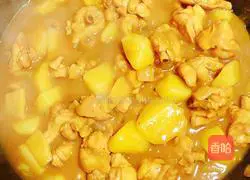 Illustration of how to make curry chicken and potato pasta 16