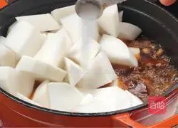 Illustration of how to make radish stewed with mutton 17