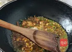 Grandma's eggs Illustration of making sauce 5