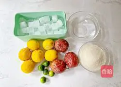 Illustration of how to make passion fruit lemon green orange water 1