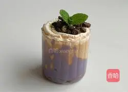 Purple taro puree coffee milk Illustration of how to make coffee 9