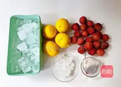 Illustration of how to make lychee lemon tea 1