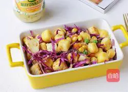 Illustration of how to make steamed buns and vegetable salad 13