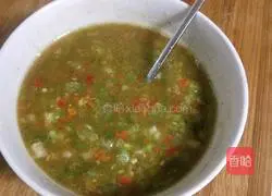 Illustration of how to make colorful pepper and green onion cake 5