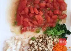 Illustration of how to make vegetable colorful noodles with sauce 1