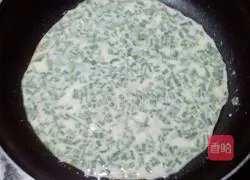 Chives Illustration of how to make pancakes 4