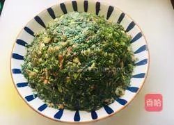 Illustration of how to make shepherd's purse and large meat dumplings 11