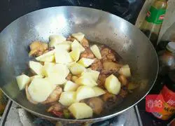 Illustration of how to make potato stewed chicken nuggets 9