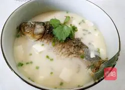 Illustration of how to make crucian carp tofu soup 9