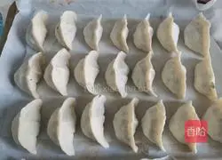 Vegetarian Illustration of how to make three fresh dumplings 11