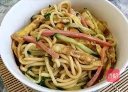 Illustration of how to make three-wire noodles 9