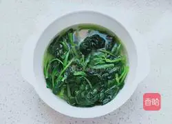 Illustration of how to make cold spinach and peanuts 2