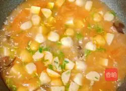 Illustration of how to make tomato fish ball and tofu soup 17