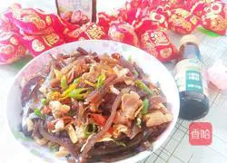 Illustration of how to make fried meat with fungus 13