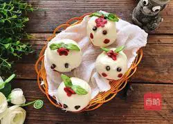 Illustration of how to make steamed buns with grass on top 14