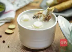 Illustration of how to make rice cooker pork bone health soup 6