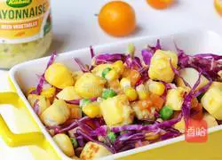 Illustration of how to make steamed buns and vegetable salad 14