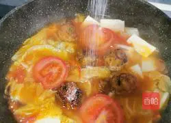 Illustration of tomato, cabbage and tofu soup 10