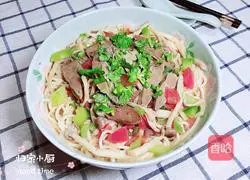 Illustration of how to make duck liver mushroom noodle soup 14