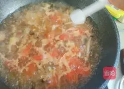 Illustration of tomato, tofu and mushroom soup 11