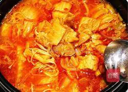 Illustration of Korean spicy cabbage and fat beef soup pot 10