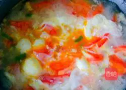 Illustration of how to make tomato and egg soup 7