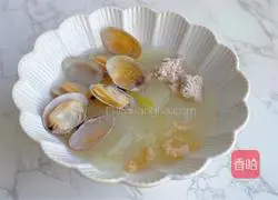 Winter Melon, Shrimp, Popcorn and Clam Soup Recipe Illustration 14
