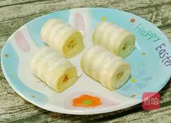 Baby version of banana pancake roll recipe 11