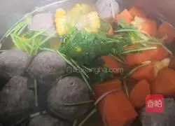 Carrot Corn Meatball Soup Recipe Illustration 3