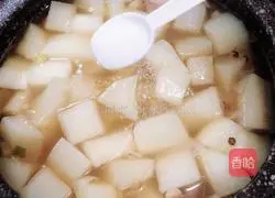 Illustration of how to make healthy radish and mutton soup 12