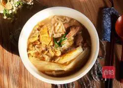 Illustration of how to make egg and pork liver noodles 15