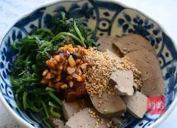 Illustration of how to make cold spinach and pork liver 7