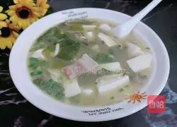 Illustration of how to make kelp tofu soup 11