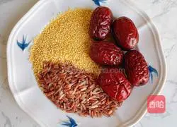 Illustration of how to make red jujube rice paste 1