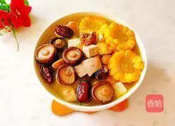 Illustration of how to make mushroom and chicken soup 15