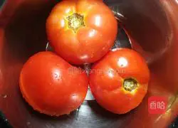 Illustration of tomato and egg topping 1