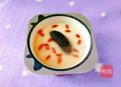 Illustration of how to make sea cucumber, wolfberry and egg custard 11