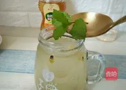 Golden Passion Fruit Honey Mint Illustration of how to make water 6
