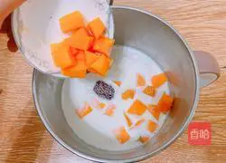 Illustration of how to make papaya stewed in milk 6