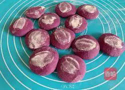 Illustration of how to make purple sweet potato and rose flower steamed buns 4