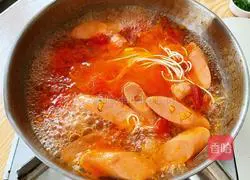 Illustration of how to make tomato sour soup noodles 8