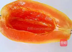 Illustration of how to make papaya stewed with milk 2